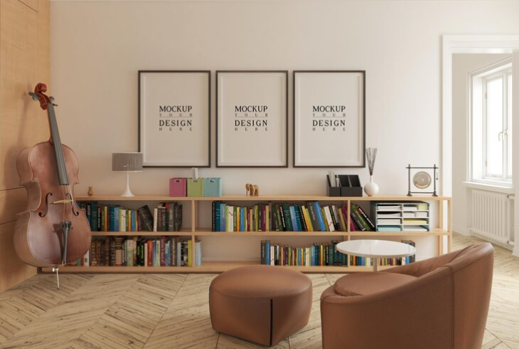 Arrange decor books alongside framed photos and trinkets for a curated feel.